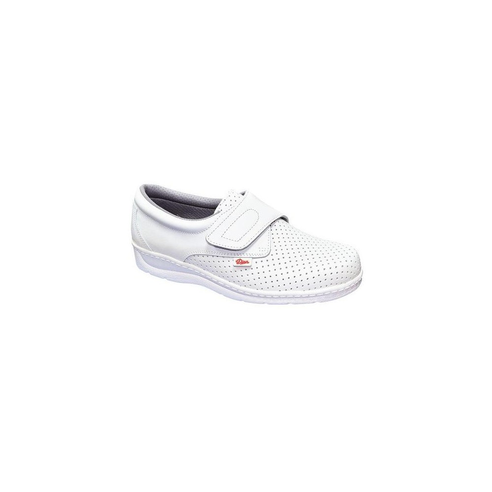 zapato blanco dian 1900 cerrado con velcro n 39 unidad