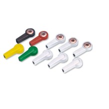 adaptador para electrodo corchete banana 4mm blanco paq 10