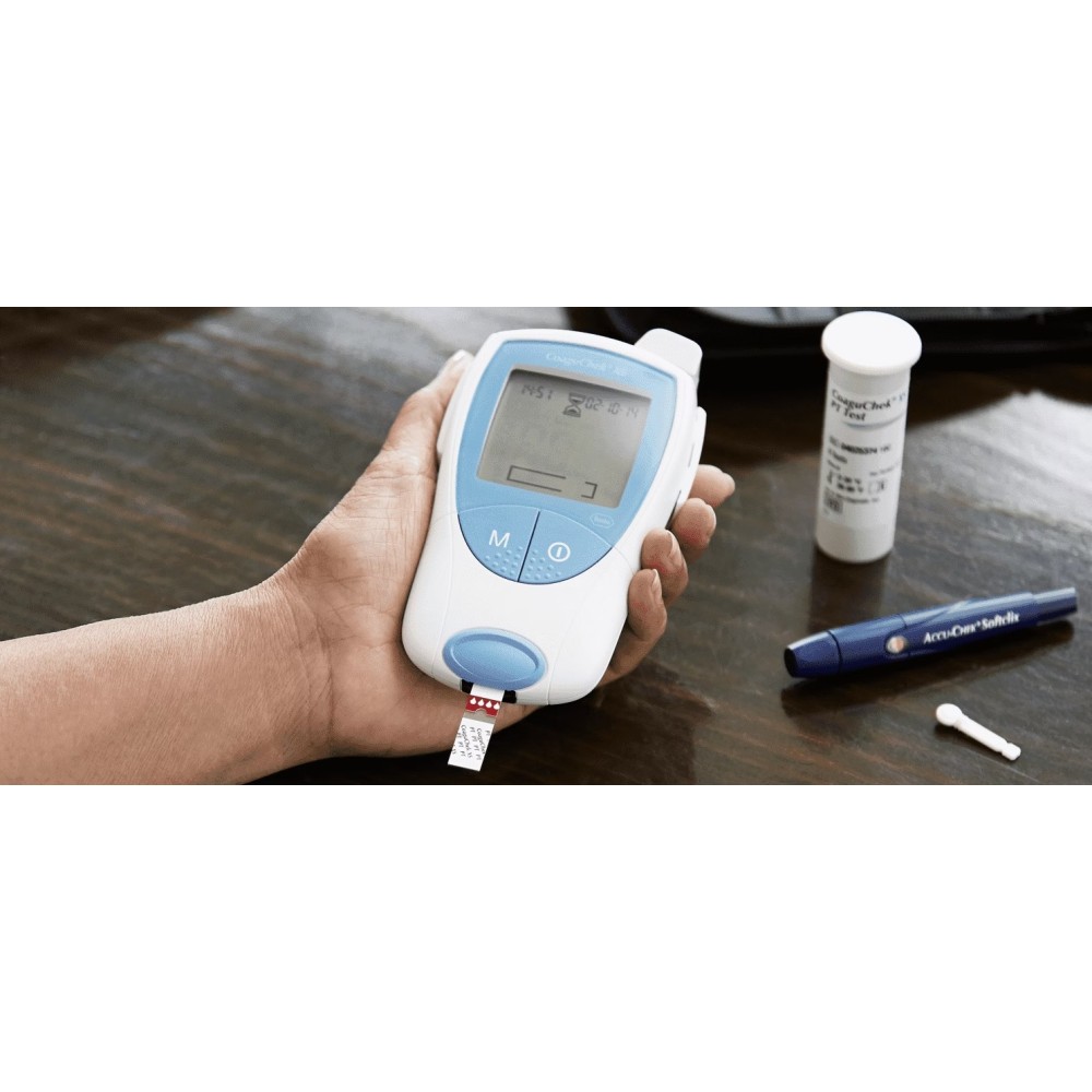 kit medidor para tiras reactivas coaguchek xs pt profesional