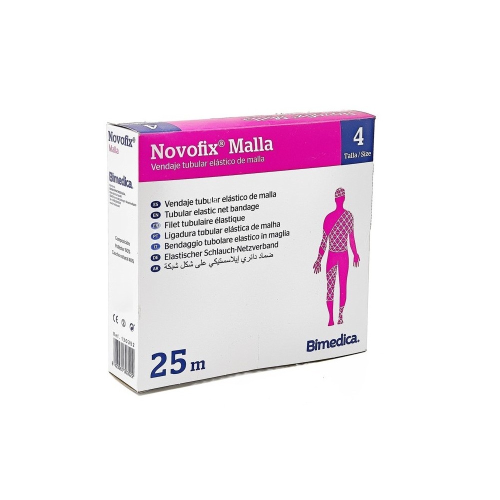 venda tubular malla 25 metros n 4 cabeza y muslo novofix 