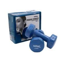 mancuernapesa 4 kg recubierta de vinilo azul 1 par