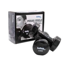 mancuernapesa 5 kg recubierta de vinilo negro 1 par