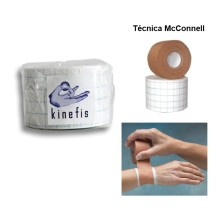 venda para tecnica mcconnell 5 cm x 10 m blanco fix kinefis 