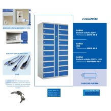 taquilla carga 402 enchufe schuko con usb integrado estruc