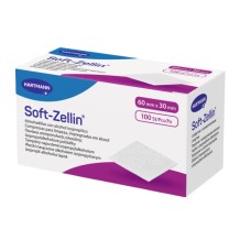 toallitas con alcohol softzellin 60x30 mm hartmann paq 10