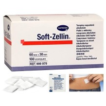 toallitas con alcohol softzellin 60x30 mm hartmann paq 10