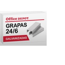 grapas office depot 246 galvanizadas  caja 100 uds