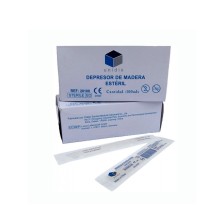 depresores de madera esteril 15 cm x 18 cm unidix paq 100