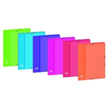 carpeta de gomas y solapas elba pp opaco school life a4 colo