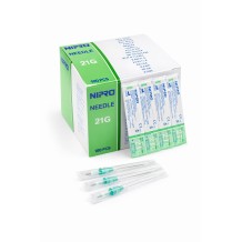 aguja hipodermica 21g 58 08mmx16mm verde nipro paq 100 