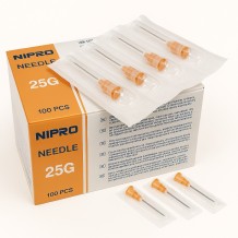 aguja hipodermica 25g 58 05mmx16mm naranja nipro paq 10