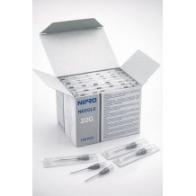 aguja hipodermica 22g 1 12 07mmx40mm negra nipro paq 10