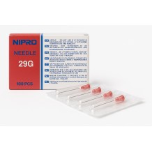 aguja hipodermica 29g 12 03mmx12mm rojo nipro paq 100 u