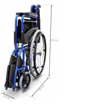 silla de ruedas de acero pegable basic negro