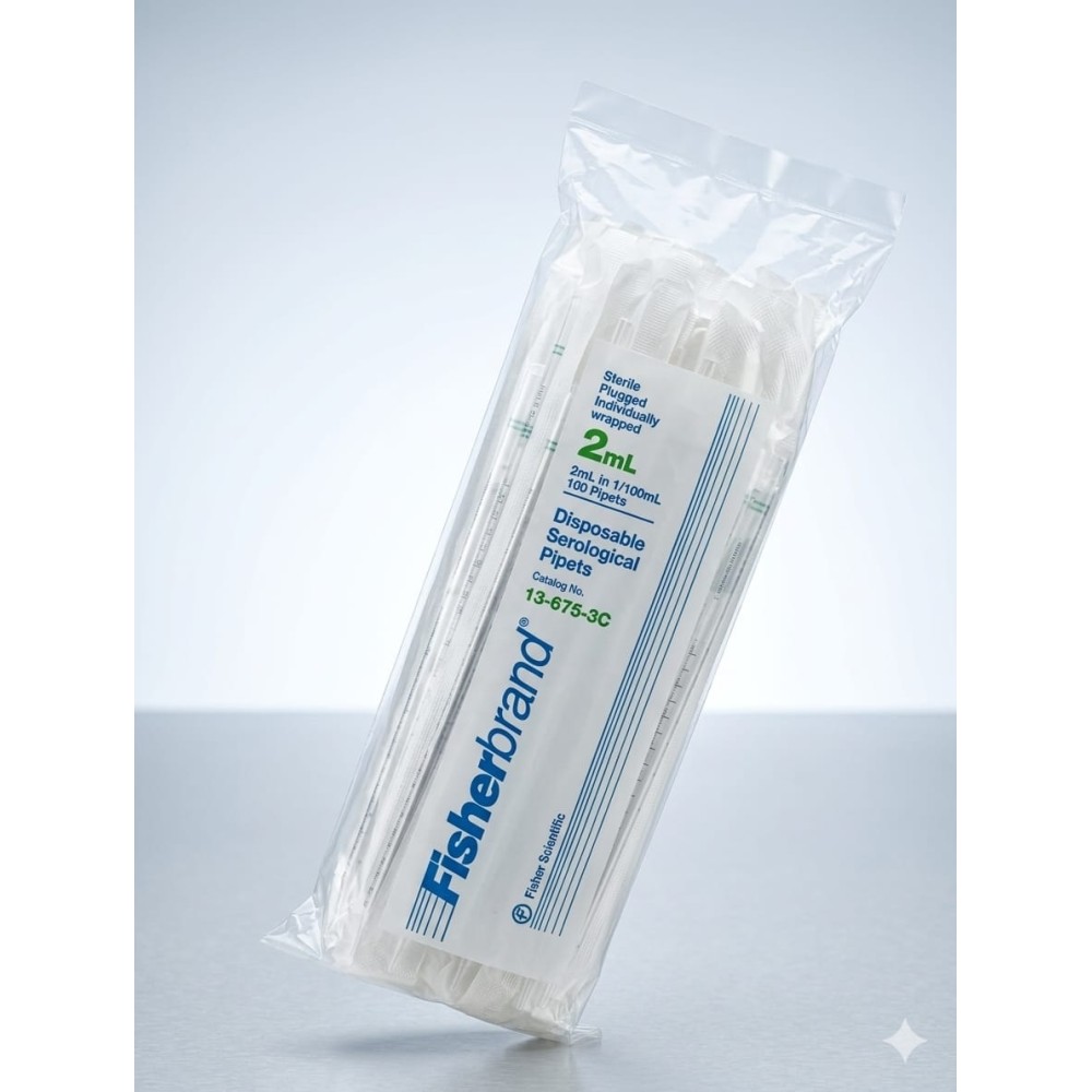 pipeta de 2 ml envasada individual esteril y libre de endot