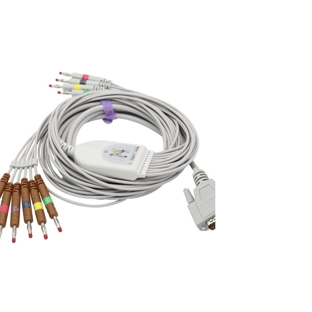 cable paciente conector ecg 10 latiguillos conector banana 4