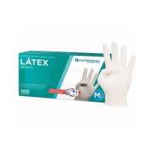 guantes latex blanco sin polvo talla l cuatrogasa paq 100 