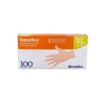 guantes vinilo color natural sin polvo talla xl naturflex p