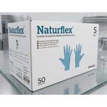 guantes nitrilo azul esteriles examen talla s naturflex paq