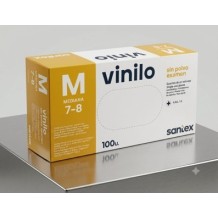 guantes vinilo transparentes sin polvo talla m santex paq 