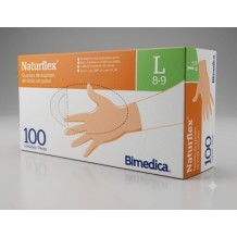 guantes vinilo color natural sin polvo talla l naturflex pa