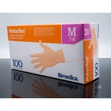 guantes vinilo color natural sin polvo talla m naturflex pa