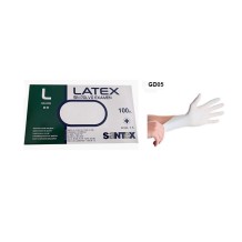 guantes latex blanco sin polvo 50 gr talla l santex paq 