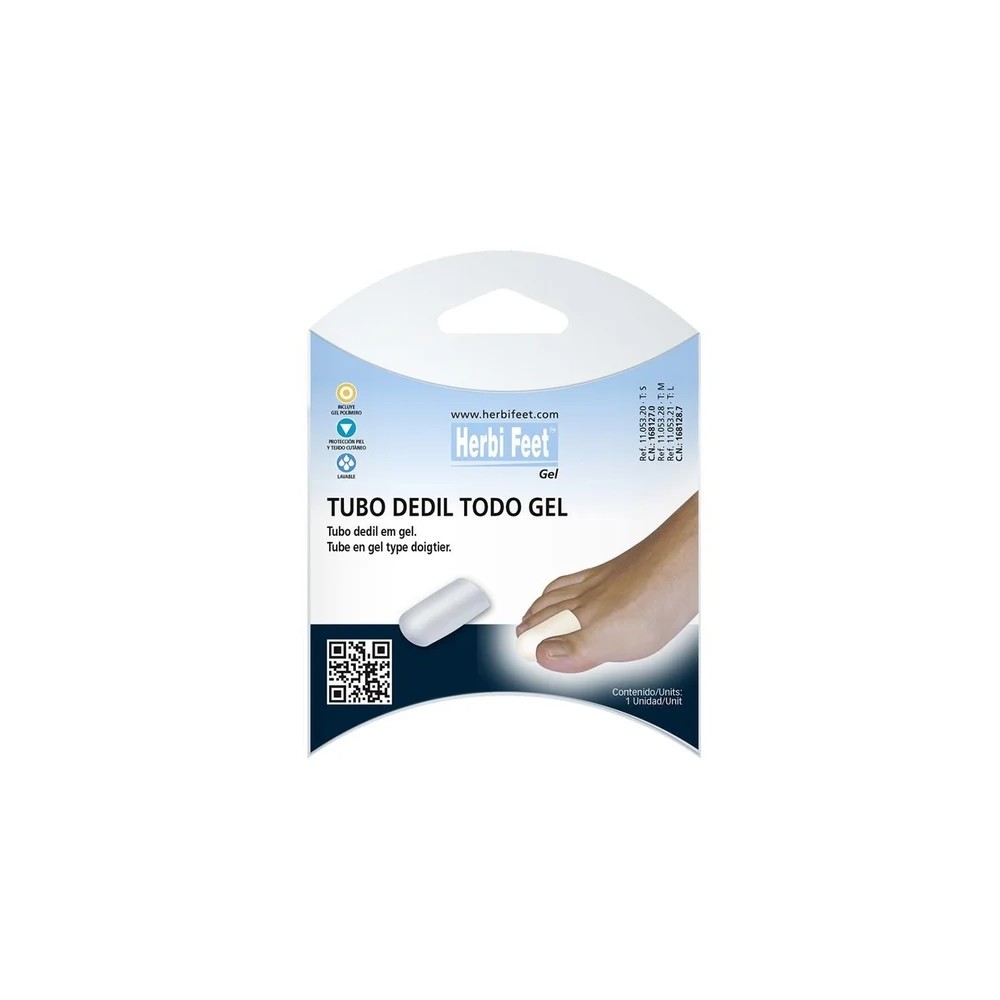 tubo elastico dedil todo gel talla l paq 6 uds