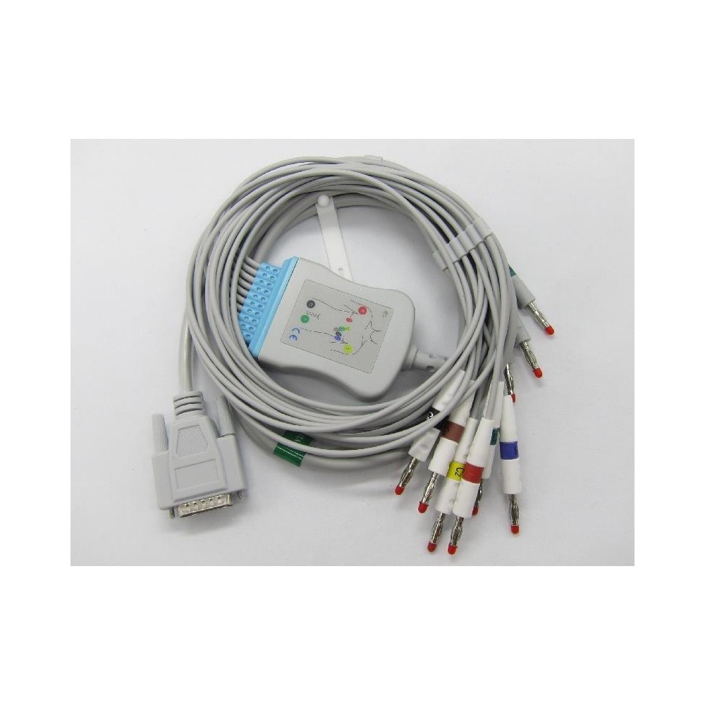 CABLE PACIENTE CONECTOR DE EKG 10 LATIGUILLOS CONECTOR BANANA IEC 4MM ORIGINAL NIHON KOHDEN 1250