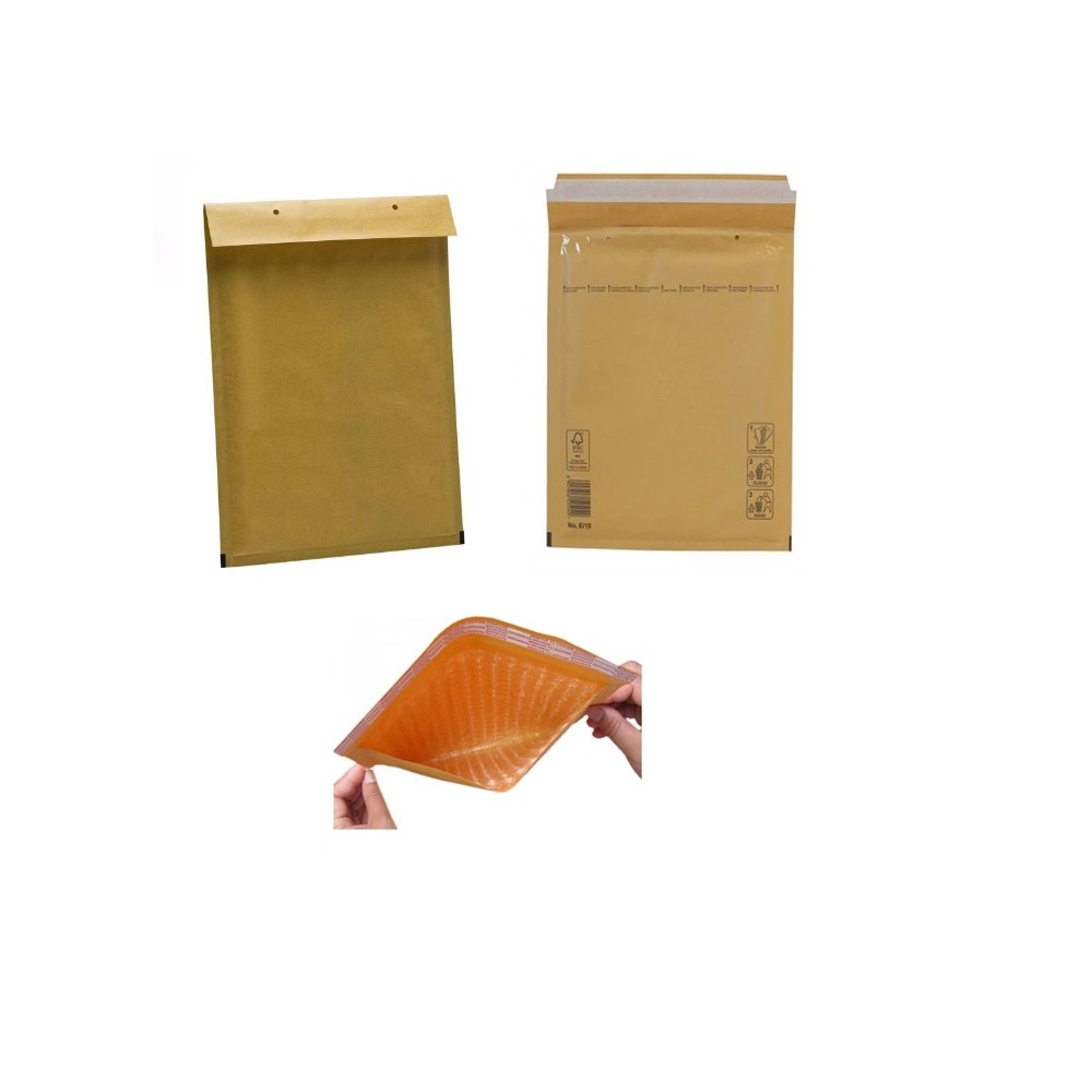 BOLSA BURBUJA KRAFT CON CINTA ADHESIVA 220X265MM  Nº15 (PAQ  100 UDS)