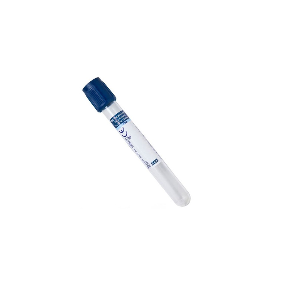 TUBO VACÍO PLUS SUERO 13X100MM 6ML VACUTAINER BD (PAQ  100 UDS) TAPÓN AZUL