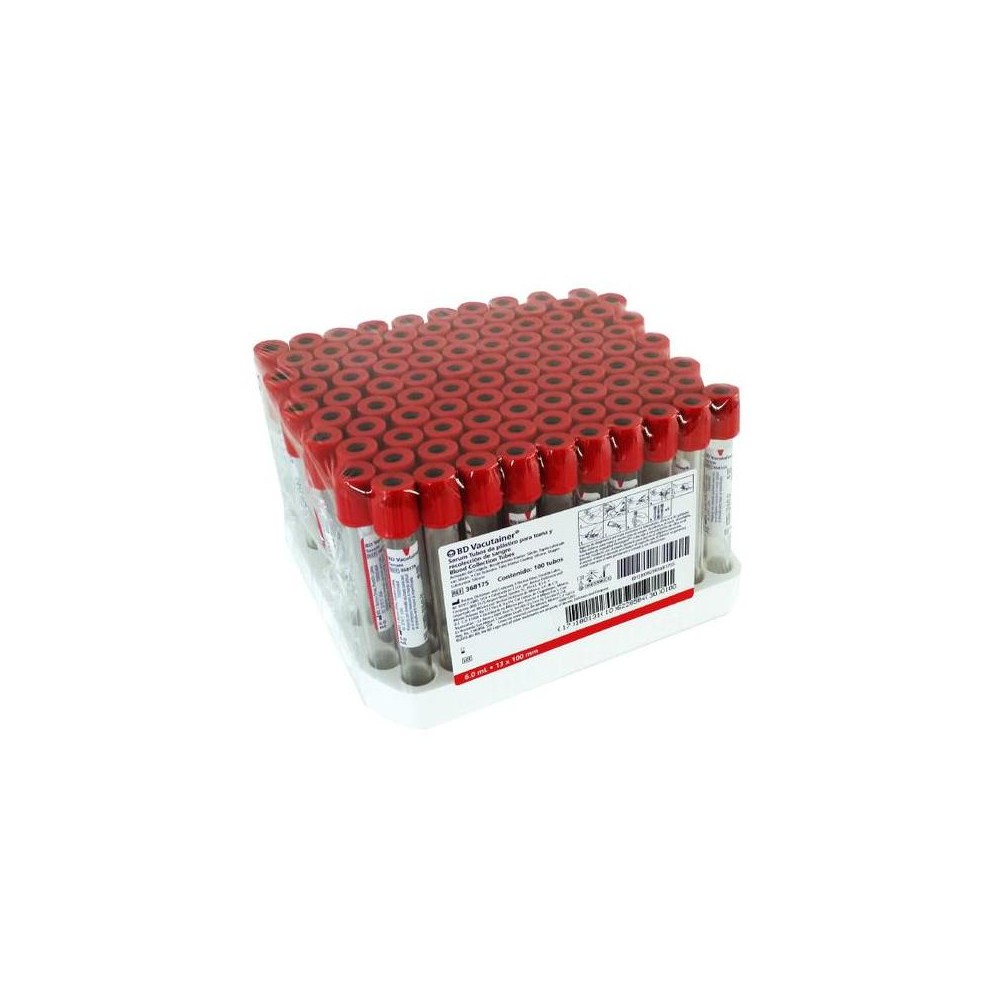 TUBO SST II GEL SEPARADOR SUERO 13X75MM 3,5 ML PET ROJO BD (PAQ  100 UDS)