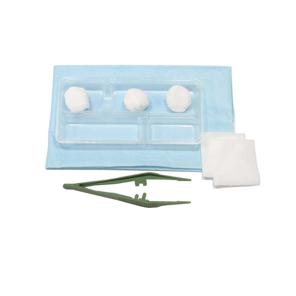 SET DE CURAS (1 CAMPO, 1 BANDEJA, 3 BOLAS, 2 GASAS, 1 PINZA)  DRESSING SET  (UNIDAD)