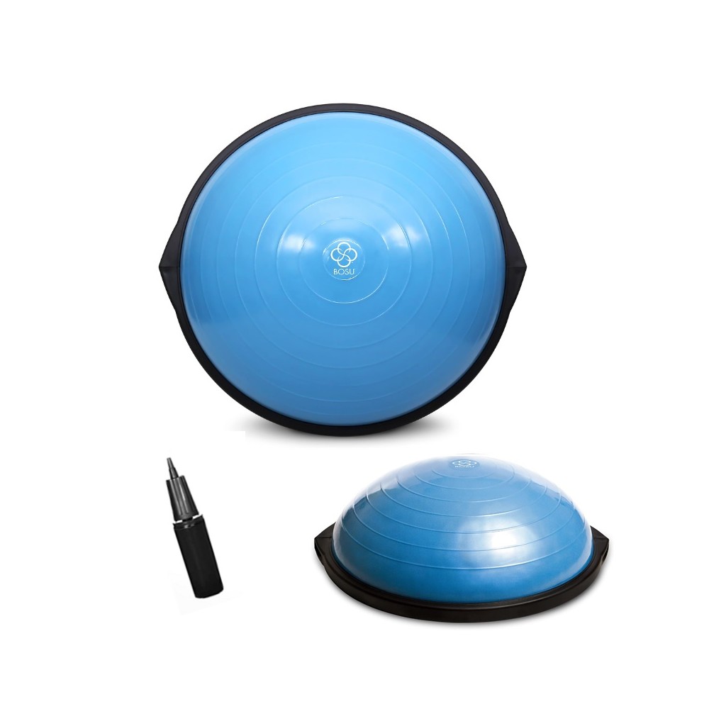 EQUIPO DE GIMNASIA DE EQUILIBRIO BOSU 65 CM AZUL CON INFLADOR