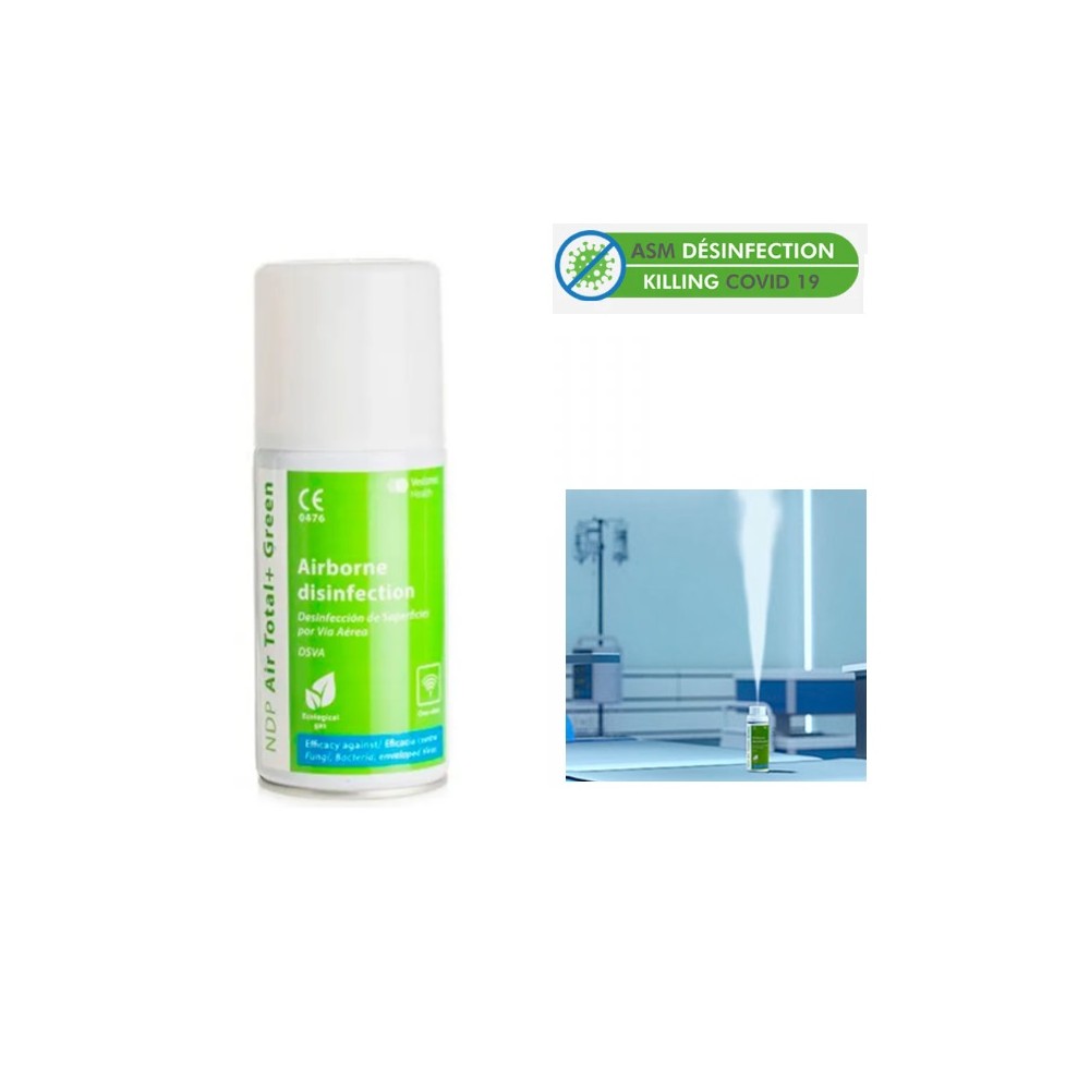 SPRAY DESINFECTANTE DE SUPERFICIES Y PRODUCTOS SANITARIOS VÍA AÉREA  NDP AIR TOTAL   GREEN CE  50ML