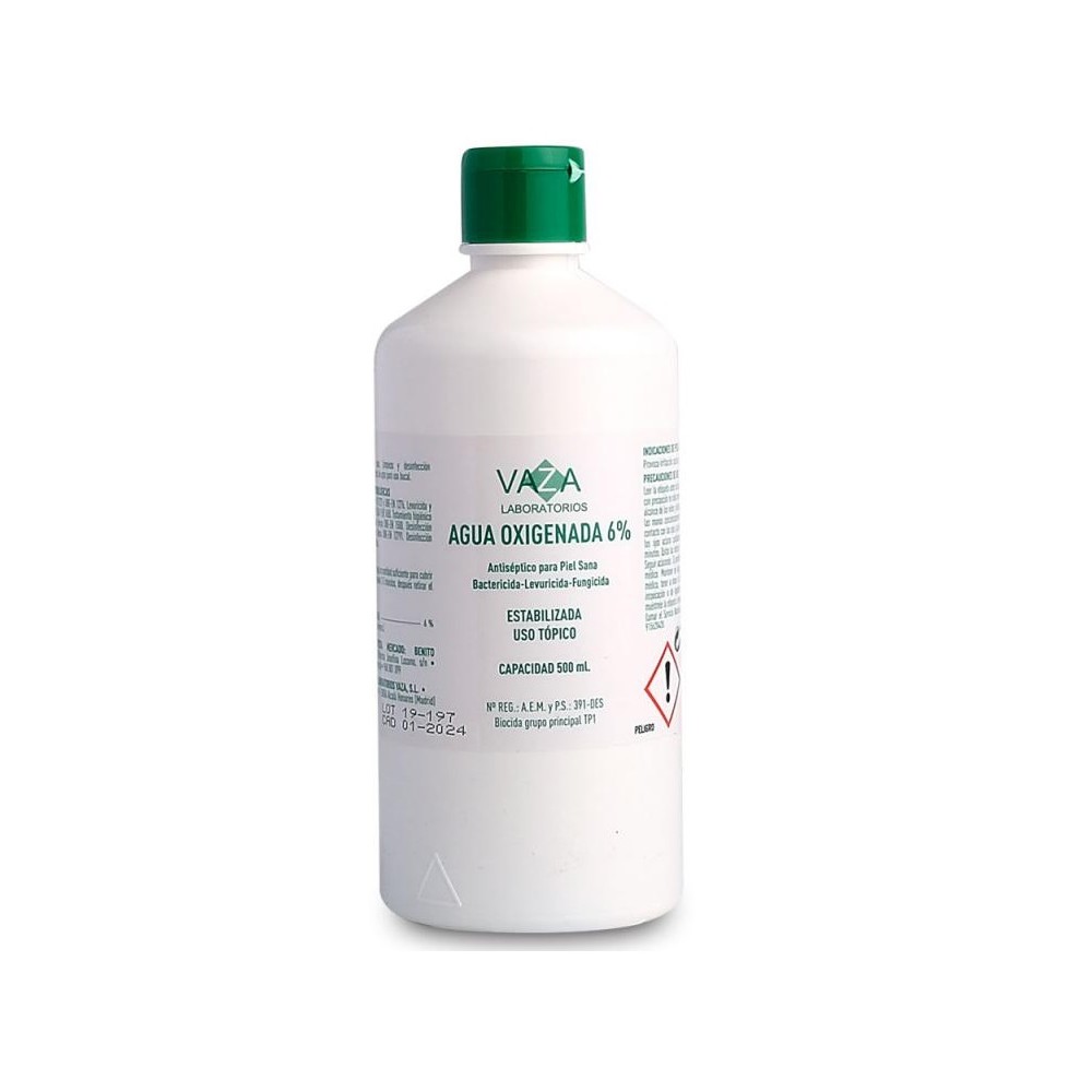 AGUA OXIGENADA 10 V V  LABORATORIOS VAZA (ENVASE 500 ML)