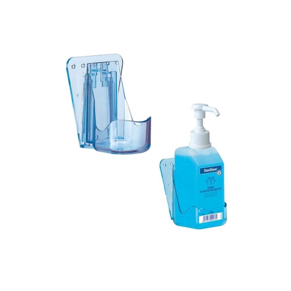 SOPORTE PARED COLOR TRANSPARENTE PARA STERILLUM 500ML (PACK 2 UDS)