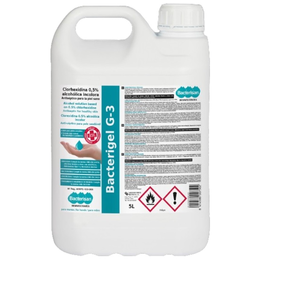 GEL HIDROALCOHÓLICO DESINFECTANTE DE MANOS BACTERIGEL G-3 LÍQUIDO (GARRAFA 5 L )