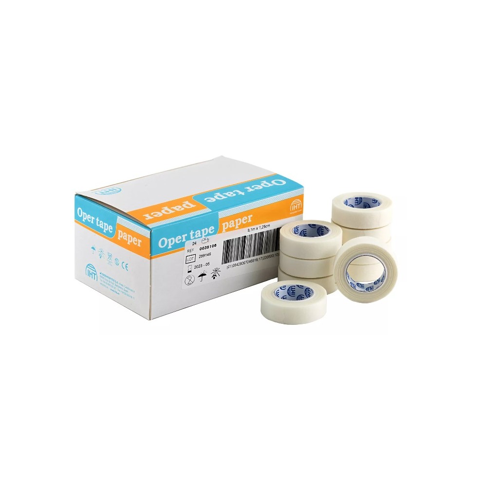 ESPARADRAPO PAPEL TNT 1,25 CM X 9,1 M BLANCO HIPOALERGÉNICO OPER TAPE (UNIDAD)