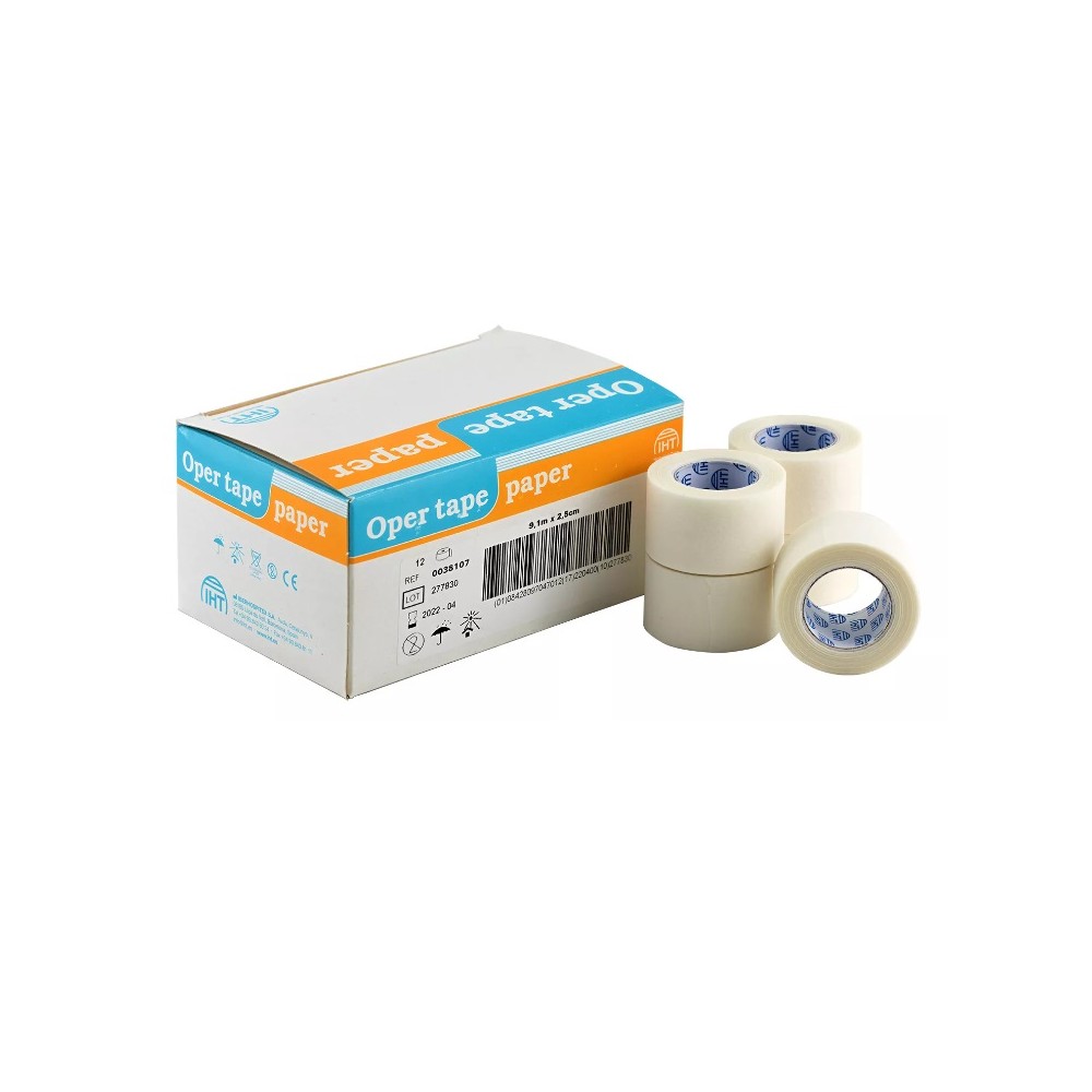 ESPARADRAPO PAPEL TNT 2,5 CM X 9,1 M BLANCO HIPOALERGÉNICO OPER TAPE (UNIDAD)