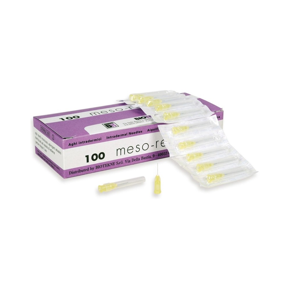 AGUJA HIPODÉRMICA ESTÉTICA MESOTERAPIA 30G 1 1/2  0,30MMx40MM (PAQ 100 UDS)