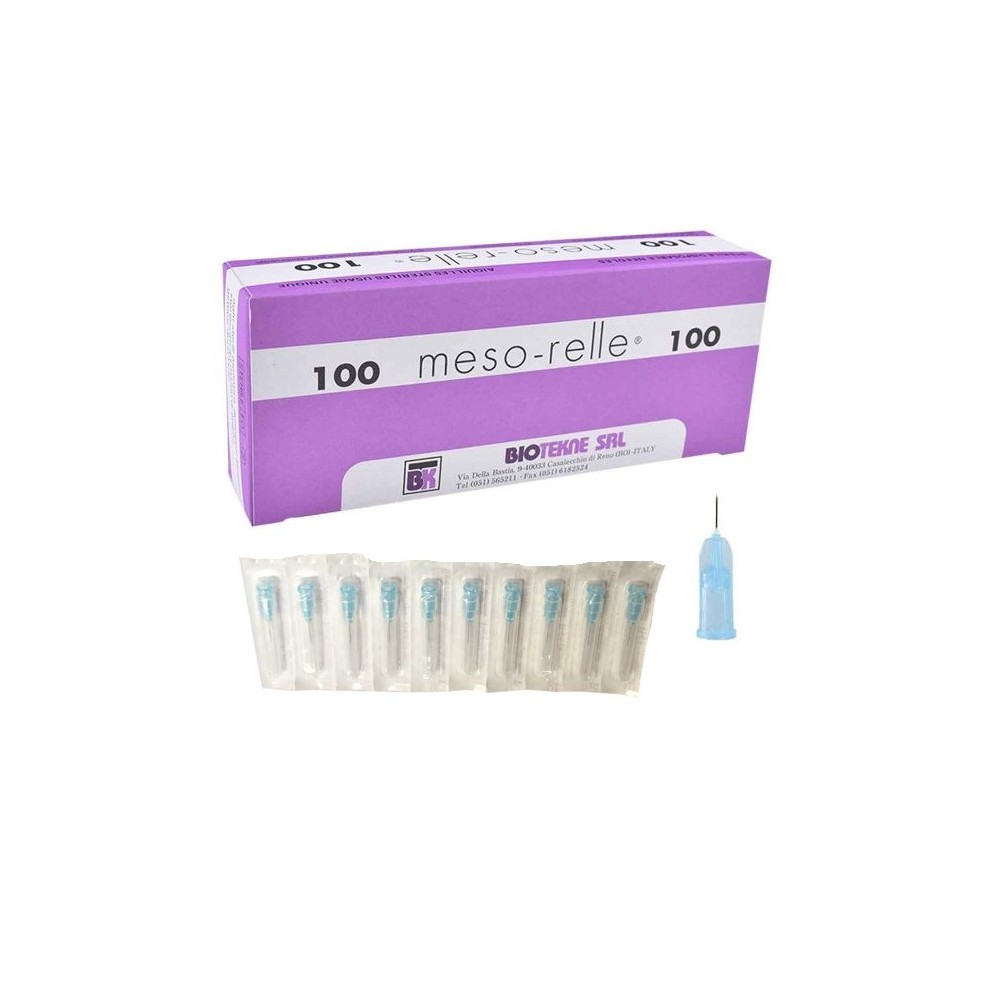 AGUJA HIPODÉRMICA ESTÉTICA MESOTERAPIA 31G 0,26MMx12MM (PAQ  100 UDS)