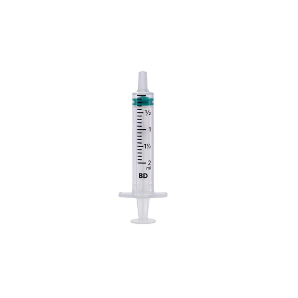 JERINGA 3 CUERPOS 2ML SIN AGUJA CONO LUER CONCÉNTRICO ESTÉRIL SIN LATEX BD EMERALD (PAQ  100 UDS)