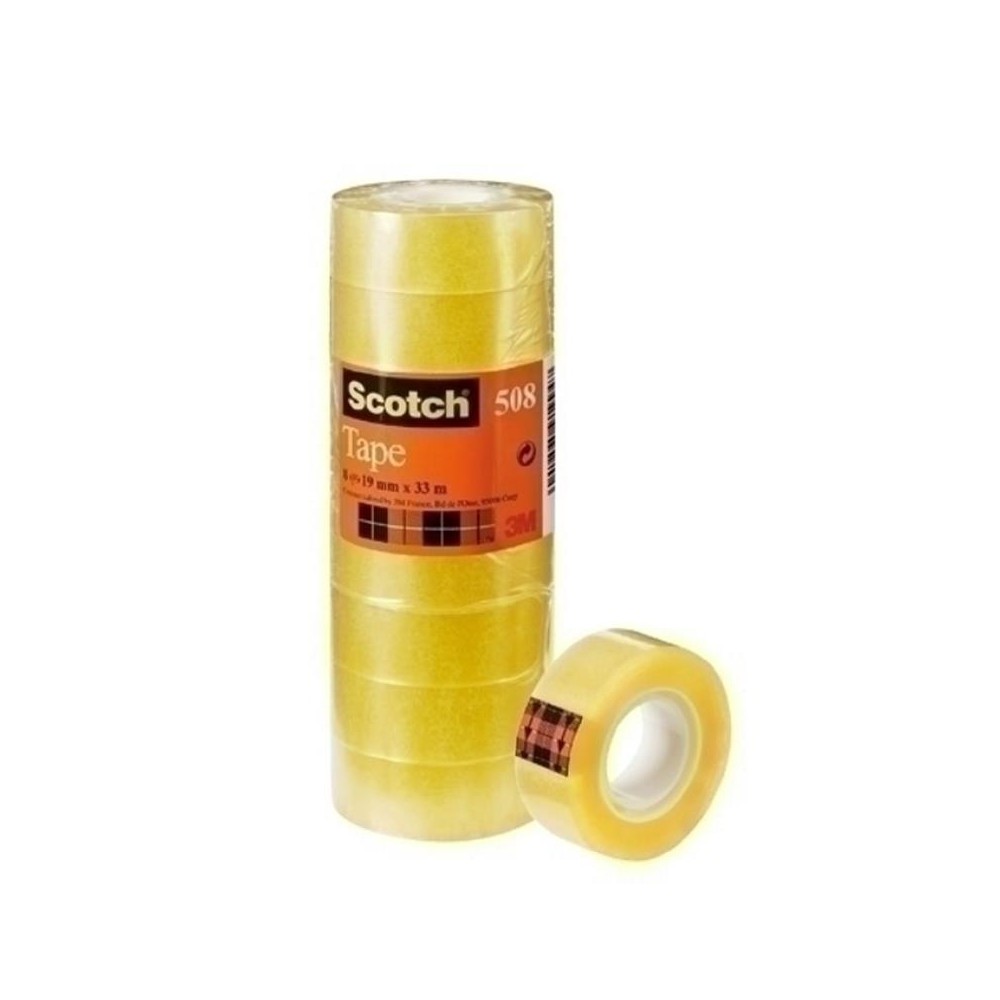 CINTA ADHESIVA / CELO 19MMX33M SCOTCH CLEAR (PAQ  8 ROLLOS)