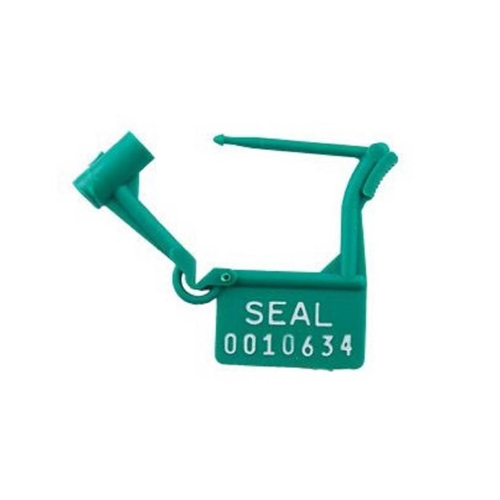 PRECINTOS DE SEGURIDAD SPRING LOK 39 X 25 MM  COLOR VERDE (PAQ  1000 UDS)