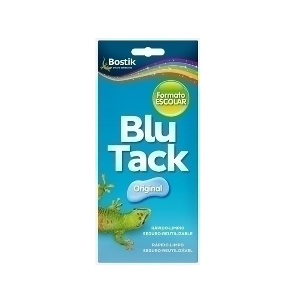 MASILLA ADHESIVA BLU-TACK AZUL FORMATO ESCOLAR 90GR (UNIDAD)