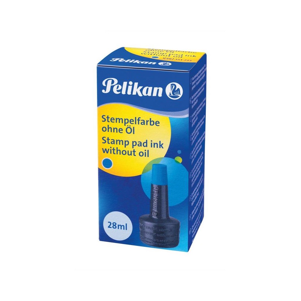 TINTA PARA TAMPÓN SELLAR PELIKAN 4K 28ML AZUL (UNIDAD)