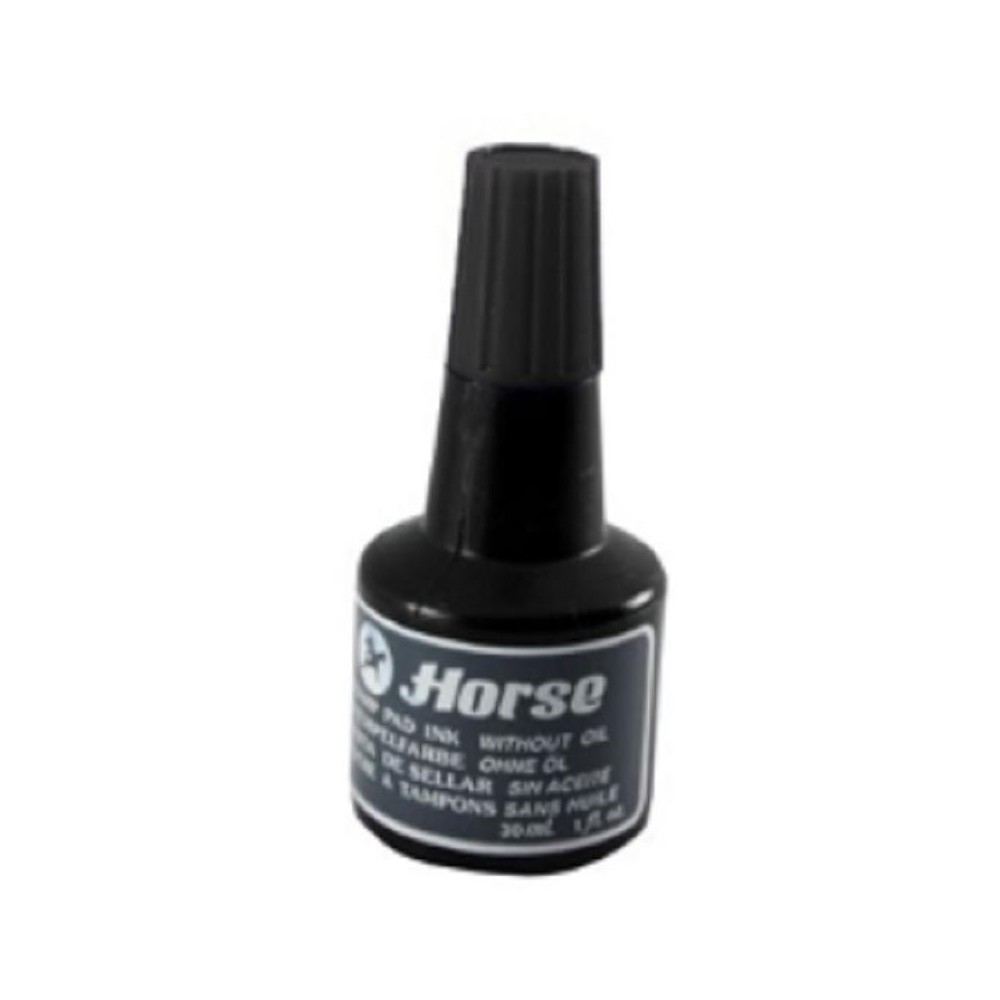 TINTA PARA TAMPÓN DE SELLOS MANUALES COLOR NEGRO 30 ML HORSE