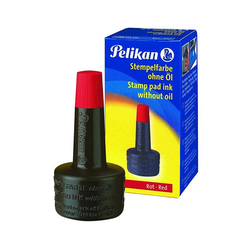 TINTA PARA TAMPÓN SELLAR PELIKAN 4K 28ML ROJO (UNIDAD)