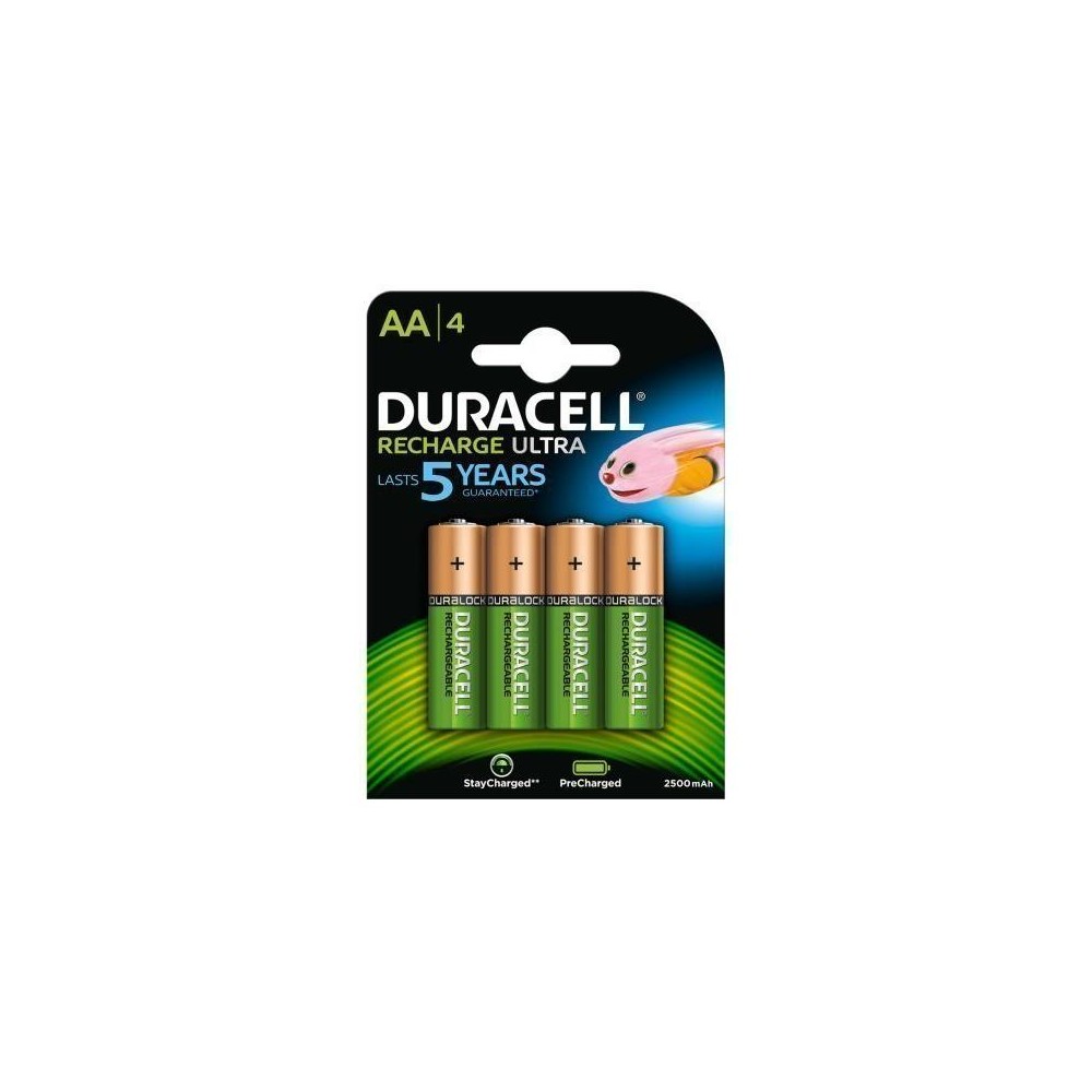 PILAS DURACELL RECARGABLES AA 2500MAH (DX1500-HR06) (BLISTER  4 UDS)